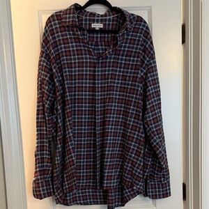 Peter Millar Red and Blue Plaid Button Down Shirt